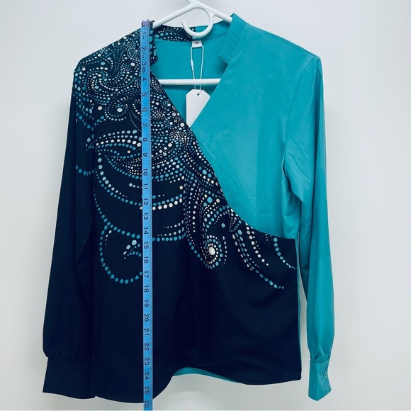 Women’s Casual Dress Long Sleeved Blouse Multicolor Size Small - Picture 3 of 9